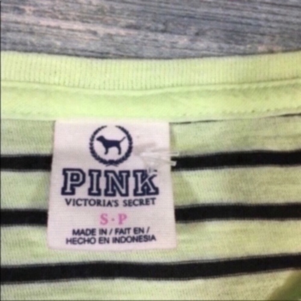 Victoria's Secret Green Striped Long Sleeve - Picture 3 of 8